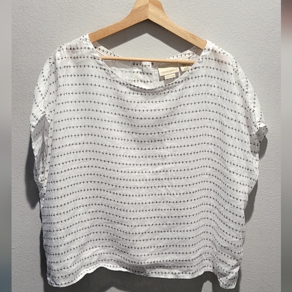 Cynthia Rowley Bumble Bee Print Linen Top Size XL - Picture 1 of 7